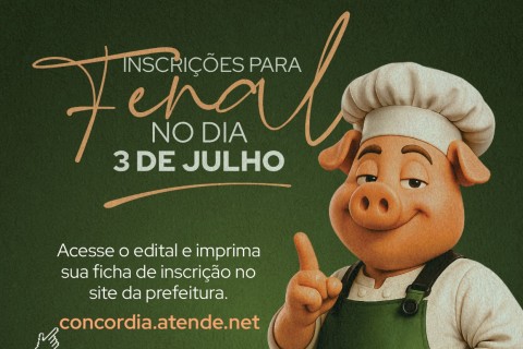 Inscrições da Fenal serão no dia 3 de julho